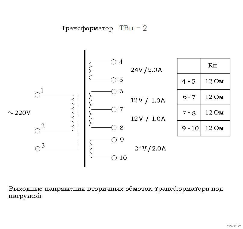 Трансформатор тс 45 1 схема